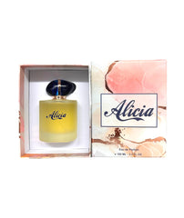 Suchel Forever Alicia label closeup, premium branding with fragrance details.
