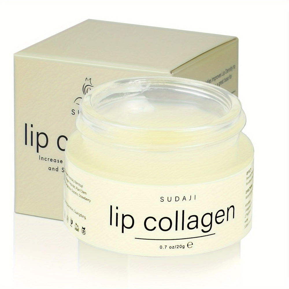 SUDAJI lip collagen peptide jar for deep hydration and smoother lips.