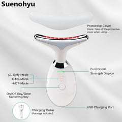 Suenohyu LED seven-color modes display panel for versatile skin-care options.