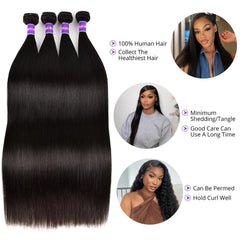 Sufeiya Hair four bundles stacked—full density for a voluminous, party-ready style.