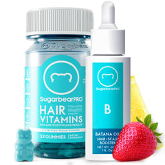 SugarBearHair Batana Oil bottle showing silky oil texture for smooth application