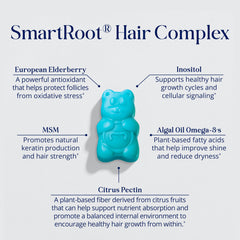 SugarBearHair Gummies bottle containing vegan biotin gummies for daily hair support