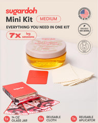 Sugardoh reusable applicator shown for precise, mess-free sugaring application.