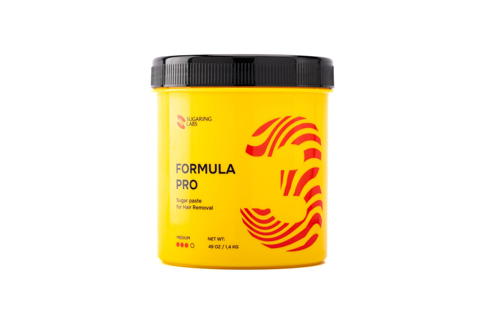 Sugaring Labs Formula Pro Medium bottle ready for versatile professional hair removal.