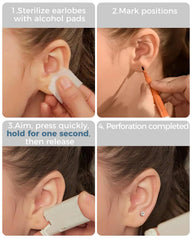 SugarTang disposable ear piercing gun in sterile packaging for one-time use.