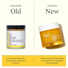 Suki Skincare Exfoliate Foaming Cleanser foaming action demonstrates cleansing lather