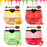 Sulily Bee Lip Balm Honey Pot Strawberry offers nourishing strawberry extracts for smooth lips.