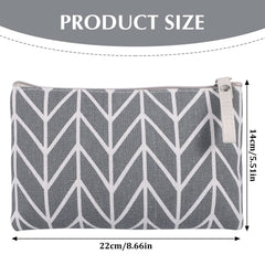 SUMAJU canvas cosmetic bag pattern 3 ready for travel use as a compact wallet.