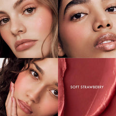 Summer Fridays Blush Butter Balm texture closeup highlights hydrating balm formula