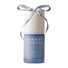 Summer Fridays Jet Lag Serum bottle close-up promoting hydration and soft skin