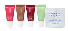 Summer Fridays Lip Butter Balm Minis Pink Guava swatch with bright pink tint and guava aroma