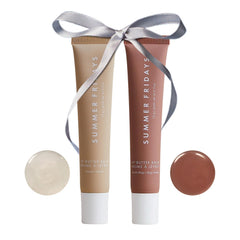 Summer Fridays lip butter balm gift set in Vanilla and Vanilla Beige for daily hydration.