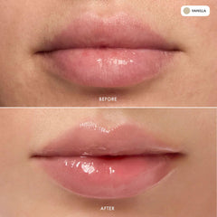 Summer Fridays lip butter Vanilla application shot highlighting non-sticky comfort.