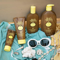 Sun Bum Original SPF 30 application swath demonstrates even, quick spread