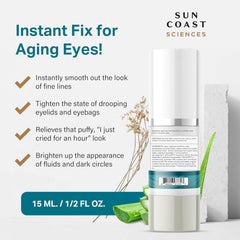 Sun Coast Sciences Complete Eye Serum ingredients display antioxidant-rich formula