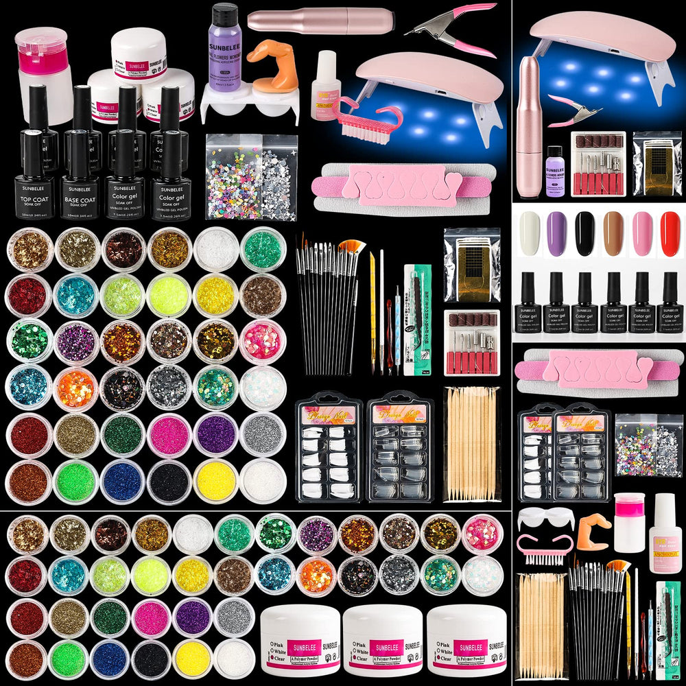 SUNBELEE acrylic-nail-kit-uv-light for at-home salon-quality nails