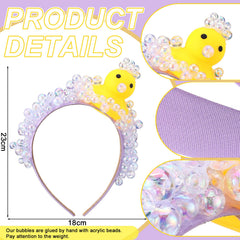 Suncalla yellow duck detail headband emphasizes eye-catching bubble accents for party attire.