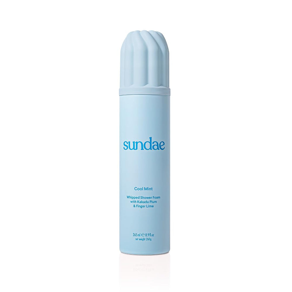 Sundae whipped shower foam Cool Mint bottle for a refreshing wake-up cleanse