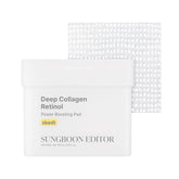 SUNGBOON Editor Deep Collagen Retinol Pads box-front shows premium packaging for glow potential