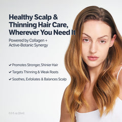 SUNGBOON EDITOR Deep Collagen Retinol Scalp Serum bottle closeup with soothing formula for scalp comfort