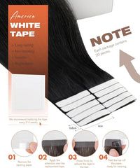 Sunny Hair double-sided tape adhesive closeup highlights secure invisible hold