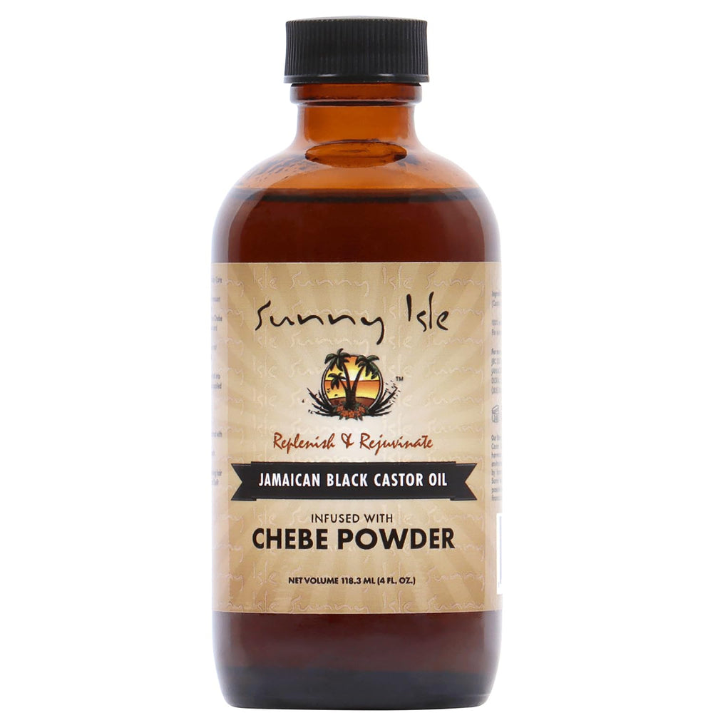 Sunny Isle Jamaican Black Castor Oil bottle pour for nourishing hair care