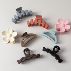 Sunolga 8pcs hair clips gray and burgundy for secure all-day hold.
