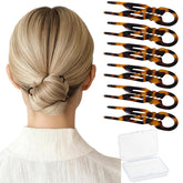 Sunolga small French hair pin close-up with curved design for discreet head-fit