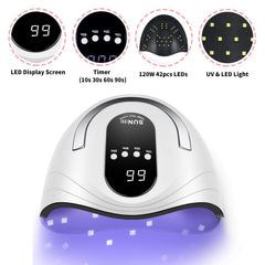 Sunrich UV Gel Nail Lamp four timers for versatile curing