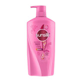 Sunsilk Lusciously Thick & Long bottle front showing packaging for voluminous hair