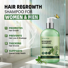 Sunspeak rosemary tea tree oil drops depict cleansing scalp with cooling, revitalizing sensation.