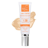 Suntegrity Tinted 5 in 1 sunscreen bottle front with SPF 30 and light tint