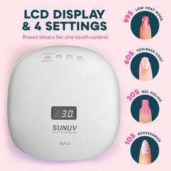 SUNUV SUN4 36 LED UV array visible for fast, even curing.