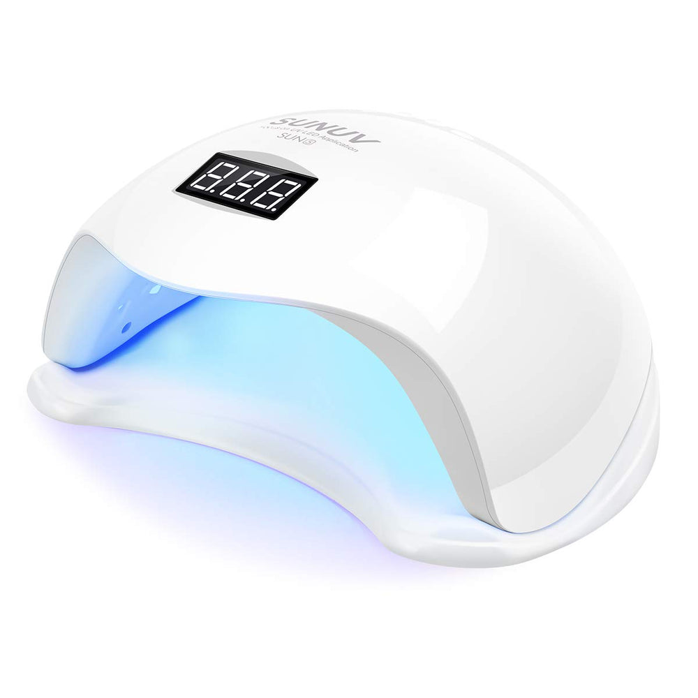 SUNUV Sun5 UV LED nail lamp with auto sensor enables effortless gel curing at home.