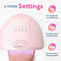 SUNUV SUNone Pink timer display with 3 settings enables flexible curing durations