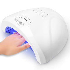 SUNUV UV LED Nail Lamp front view shows compact design for fast home manicures.