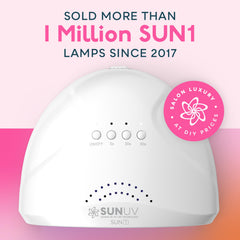 SUNUV UV LED Nail Lamp side view highlights slim profile for easy storage.
