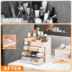 SuoXing makeup organizer on dresser surface keeping items neatly arranged
