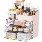 SuoXing makeup organizer on vanity with large drawers for easy access to cosmetics