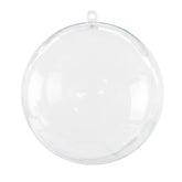 Super Z Outlet clear plastic bath bomb mold shells show 100mm size in a 12-pack for DIY crafts and decor.