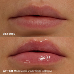 Supergoop! Glow Gloss high-shine finish with a protective gloss for a luminous lip.
