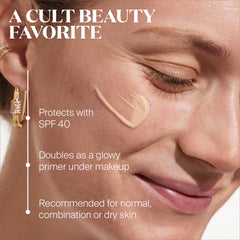 Glowscreen Sunrise swirl on skin demonstrates pearlescent glow and hydration