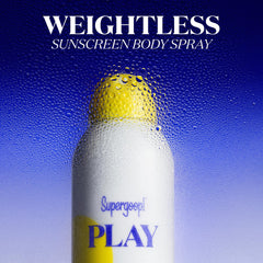Bag-on-valve technology in Supergoop! PLAY mist enabling consistent coverage during activity