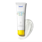 Supergoop! Unseen Sunscreen Body clear bottle showing invisible SPF protection with weightless feel