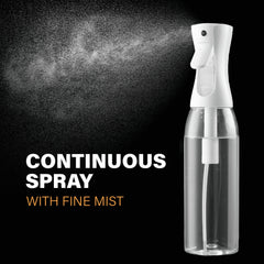 SUPER+ leak-proof bottle cap helps prevent spills during styling and quick wetting.