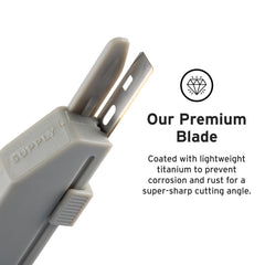 Supply Platinum blade insertion demonstrates a quick, safe blade swap in under two seconds.