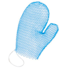 Supracor Spa Bath Mitt blue closeup honeycomb texture for effective cleansing