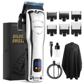 SUPRENT cordless hair clipper front view highlights ergonomic grip for precise home grooming