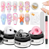 SUPWEE solid builder gel clear for 3D nail art and home extensions.