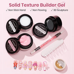 SUPWEE solid builder gel white for precise nail sculpting at home.